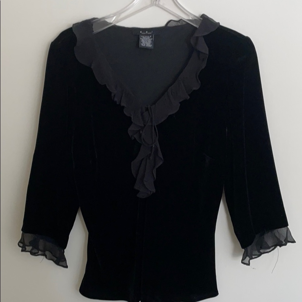 Dressy velvety top